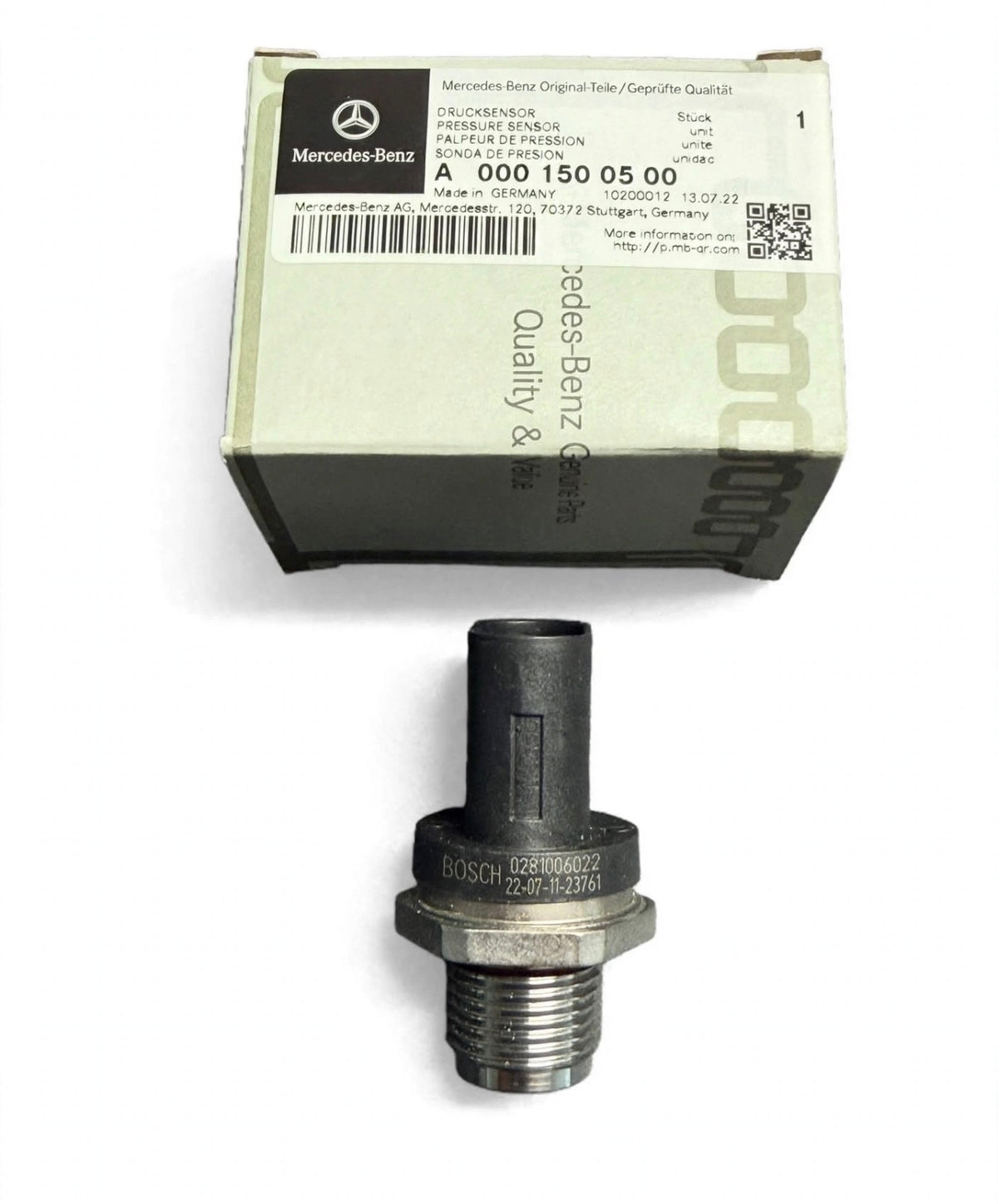Mercedes-Benz Drucksensor A0001500500 Original Bosch 0281006022 Kraftstoffdruck NEU OVP