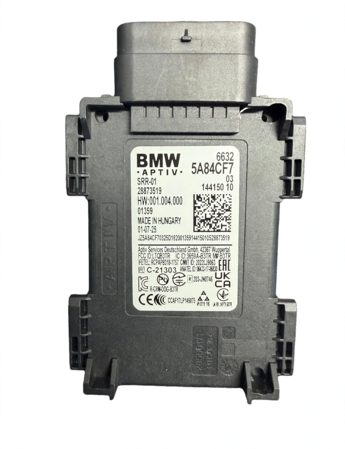 BMW Radarsensor SRR-01 5A84CF7 5A84CF7-03 APTIV Totwinkelradar 6632 NEU